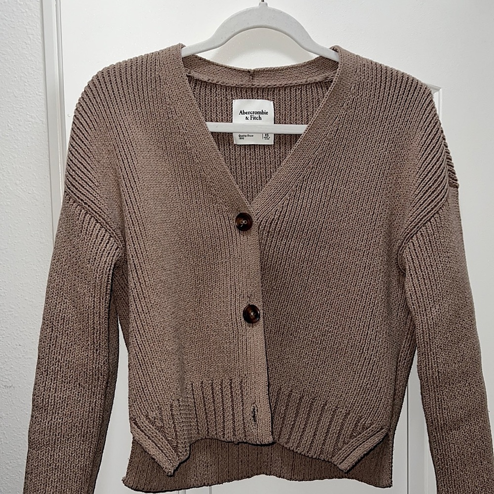 Abercrombie & Fitch Taupe Cardigan
